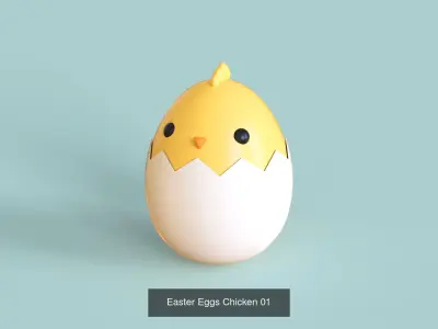 Easter Festival Symbol Pack 01 3D Model Collection