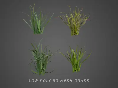 FOREST JUNGLE PACK FOR GAMES LOW POLY TREES and OTHERS Low-poly 3D model