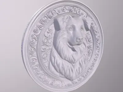 Mutt 2 basrelief for 3D printing 3D print model