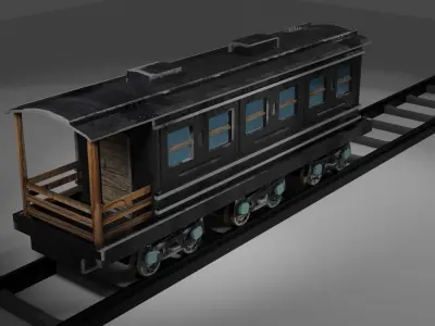 Locomotive c5795 PBR Low poly game ready  Low-poly 3D model
