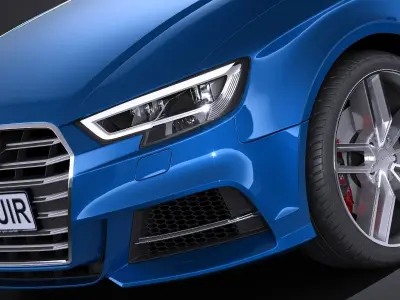 Audi S3 2017 sedan 3D model
