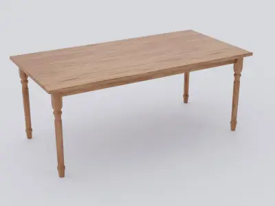 Table wood optimized UE4 Low-poly 3D model Low-poly 3D model