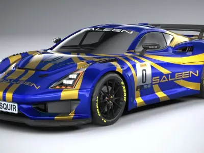 Saleen GT4 2020 Low-poly 3D model
