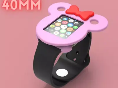 Mickey Mouse Face Apple Watch Ears Case Cover 40mm 3D model 3D print model