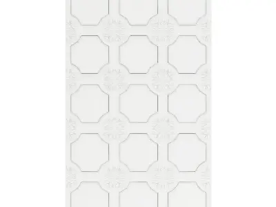 Classic White Wall Panel 3D model