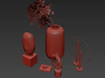 Decorative set 006 3D model