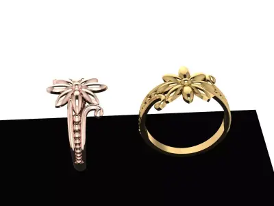 flower ring for women  3D print model