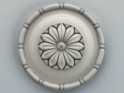 Round Rosettes collection 01 3D model