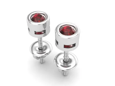 AV 599 The Drina Stud Earrings for Kids 3D print model