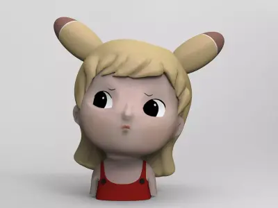 CUTE GIRLS AND BOYS PLANTERS 11 - STL FOR 3D PRINTING 3D print model