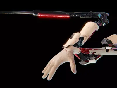 Mantis Blade CYBERPUNK Low-poly 3D model