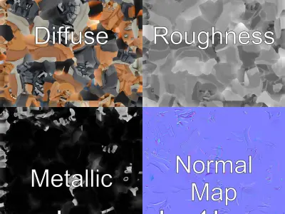 Worn Hiking Boot 3D model pack Texture