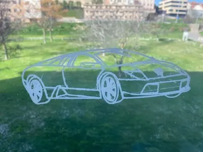 deportivo lamborghini aventador car decal 3D model