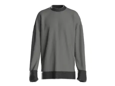 Male knit longsleeve 3D model