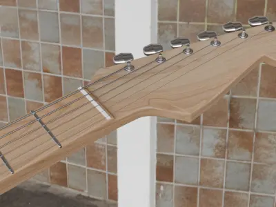 Generic Guitar Blender Decor Free 3D model