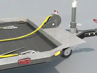 Car Platform reboque 3D model