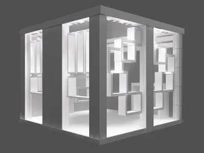  Booth Exhibition Stand a496 3D model