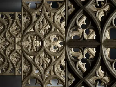 Paneling belonging to Carlisle Cathedral 1842  Vol1 3D Model Collection