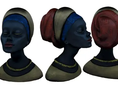 Woman Figure Low-poly 3D model