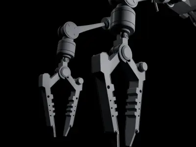 Robotic arm - sci fi arm Low-poly 3D model 3D model