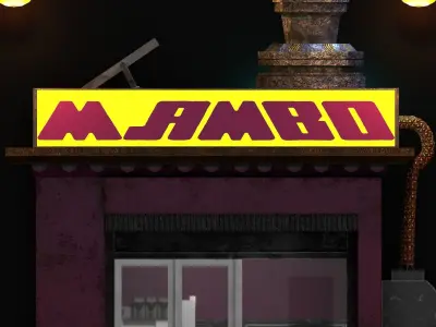 FUTURISTIC MAMBO Low-poly 3D model