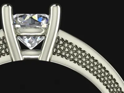 Fantasy diamond-ring Free 3D print model