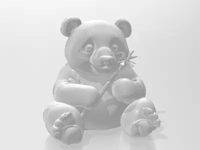 Panda 3D Printable Model STL OBJ 3D print model