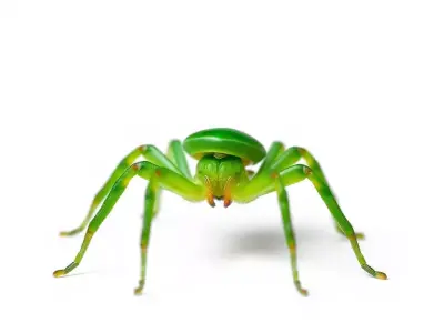 Vibrant Green Spider model pack Low-poly 3D model