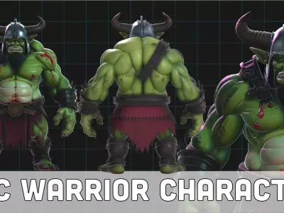 Orc Warrior Character Fantasy Creature 3D model