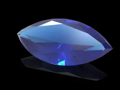  Marquise Cut Gem 3D print model