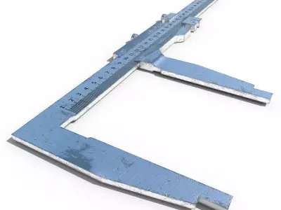 working Caliper PBR Low-poly 3D model