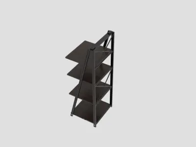 Origami Folding Decorative 4-Shelf Rack  Low-poly 3D model