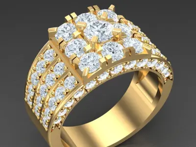 Luxury Men Rings Designs 4MR051 3D print model