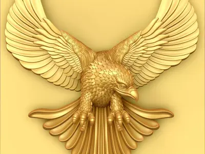 Fly eagle Relief 3D print model