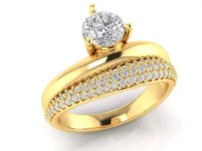 LUXURY WEDDING RINGS 3D print model