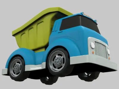 Dump Truck Cartoon Vehicle 3D model