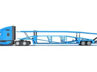 Car Hauler Trailer Semi Truck  3D model