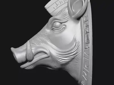 wild boar 3D print model