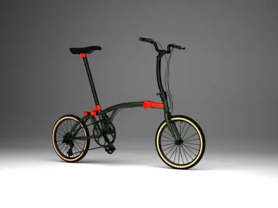 Brompton green special edition 2021 3d model 3D model