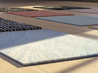 Modern Rug Collection Low-poly 3D model