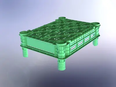 Plastic crate 3D model  3D print model