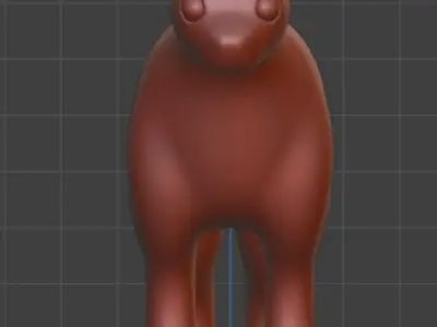 Sculpted Cat for games 3D model