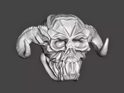 Classic Demon Head  3D print model