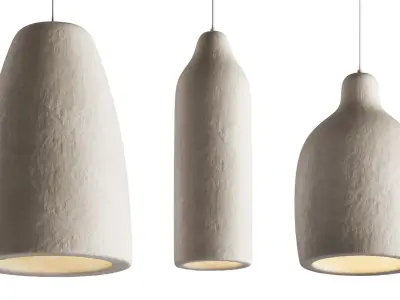Japanese Style Wabi-sabi Pendant Light by DLSixYi 3D model