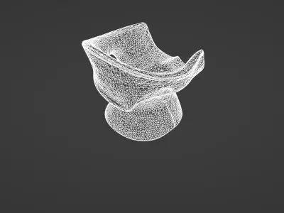 Sculptural Organic Wood Armchair 3D model