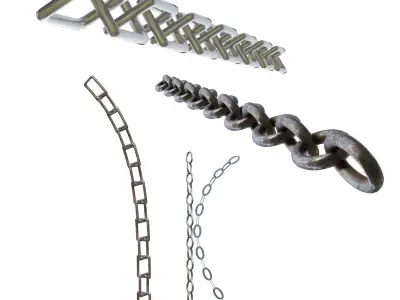 Pack Plane Chains Models PBR  3D Model Collection