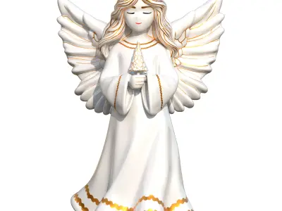 Christmas Angel Figurine 3D Print Model 3D print model