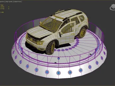 Dacia Duster Low-poly 3D model