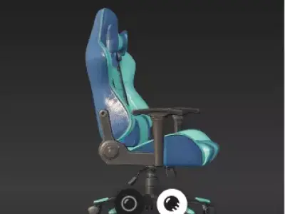 ProZone Recliner  Ergonomic Gaming Chair Low-poly 3D model