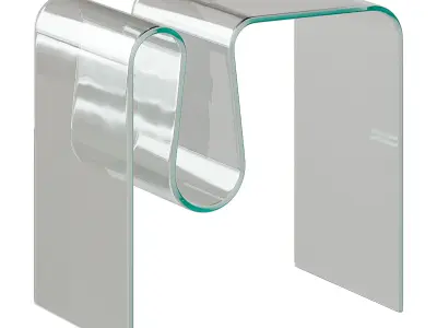 Curvy Side Table - Acrylic 3D model